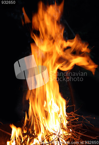 Image of big bonfire flame