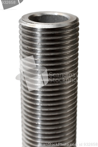 Image of big threaded bolt close-up