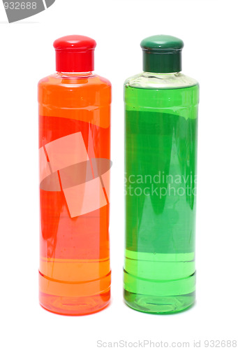 Image of two bottles with shampoo