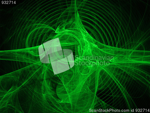 Image of green fractal image