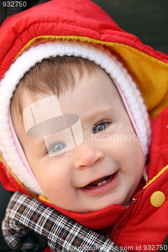 Image of smiling baby close-up portrait