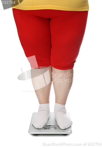 Image of women legs with overweight