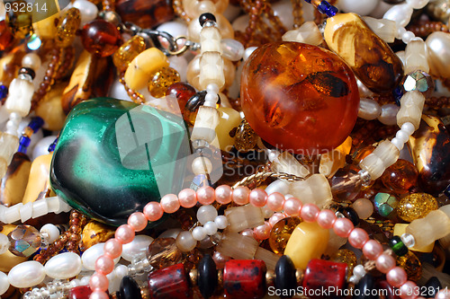 Image of jewelry necklace and gems