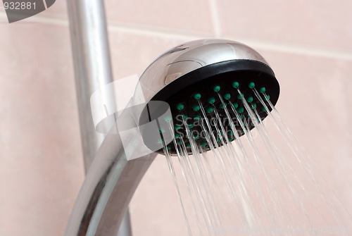 Image of shower with spraying water