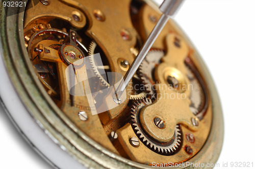 Image of old watch repair close-up