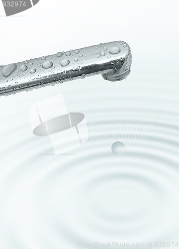 Image of dripping tap and ripple water