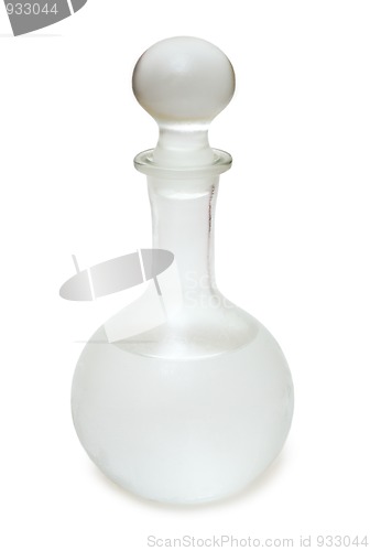 Image of misted decanter with russian vodka