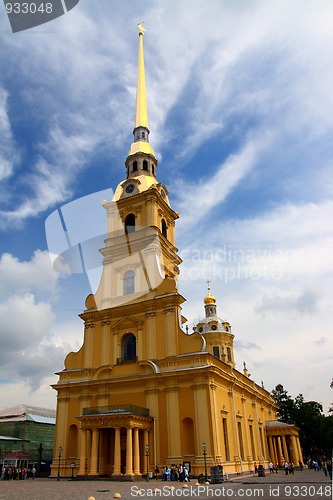 Image of cathedral temple in petropavlovskaya fortress