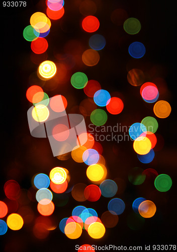 Image of defocused ñolored circular lights