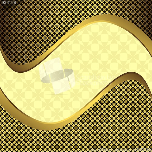 Image of Golden and black floral background