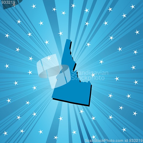 Image of Blue Idaho map