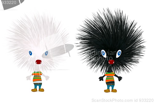 Image of Stylized hedgehogs