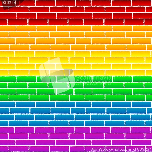 Image of Rainbow wall