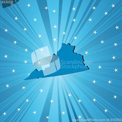 Image of Blue Virginia map