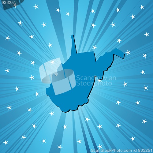 Image of Blue West Virginia map