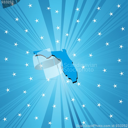 Image of Blue map of Florida
