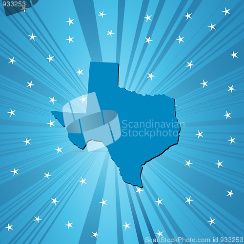 Image of Blue Texas map