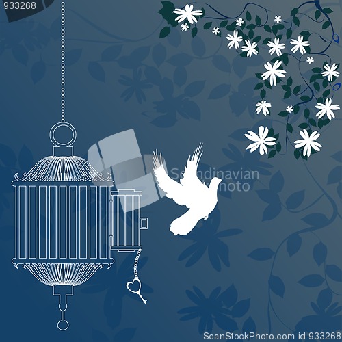 Image of Bird and cage 