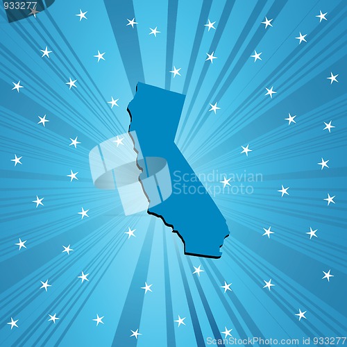 Image of Blue California map