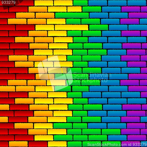 Image of Rainbow wall