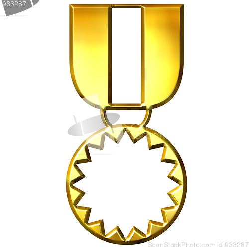 Image of 3D Golden Medal of Honour