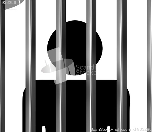 Image of Man behind bars in jail