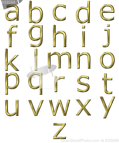 Image of 3D Golden Alphabet 