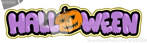 Image of Halloween sign with pumpkin