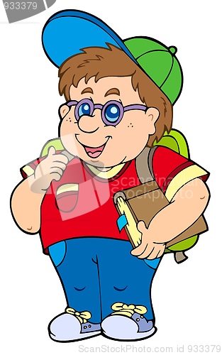 Image of Fat school boy