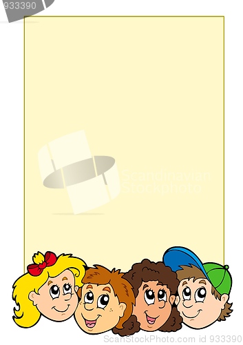 Image of Frame with various kids faces