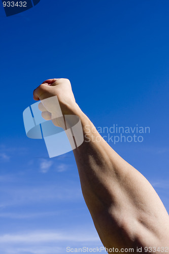 Image of Hand on sky,show challenge spirit