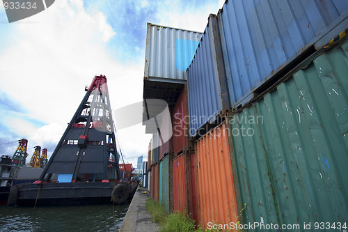 Image of commercial container port 
