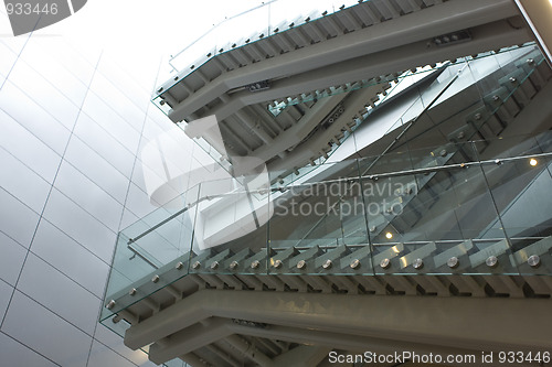 Image of stair in modern building at daytime