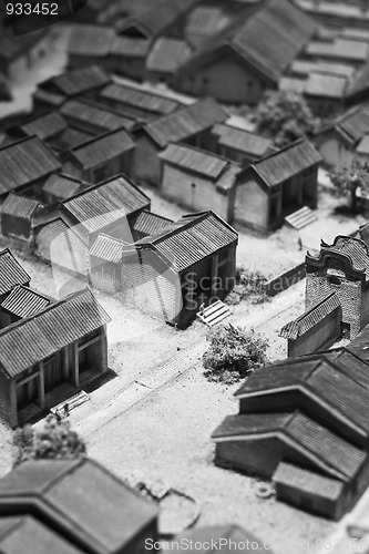 Image of model of chinese village 