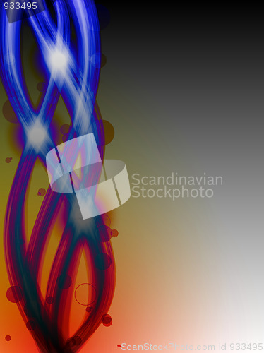 Image of Abstract Colorful Waves on Black Background