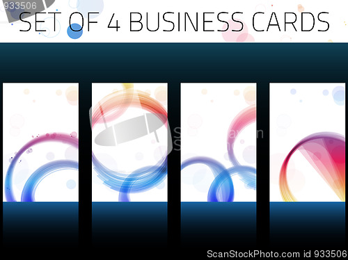 Image of Business Cards Set. Colorful Circles.