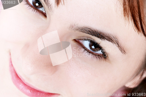Image of Beautiful young woman face. 