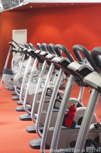 Image of Bicycles in a gym