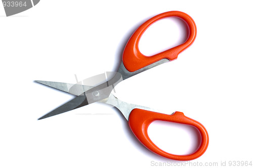 Image of Red scissors isolated on white