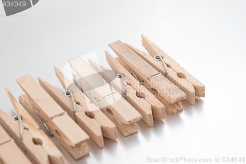Image of Wooden clothes pegs