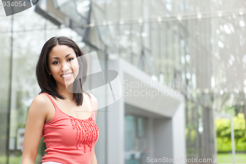 Image of Beautiful mixed race woman