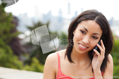 Image of Woman on the phone