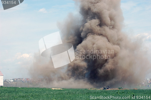 Image of HDR.Explosion. WW2 reenacting. Kiev,Ukraine 