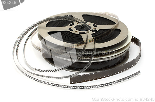 Image of stack of old movie films