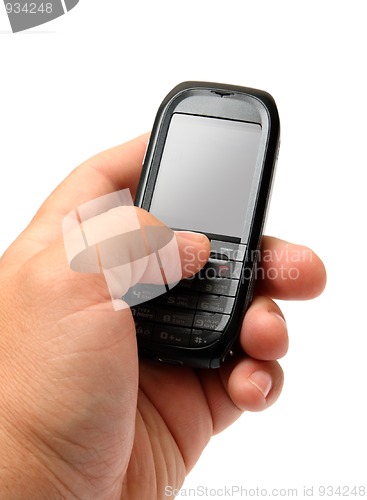 Image of mobile phone in hand