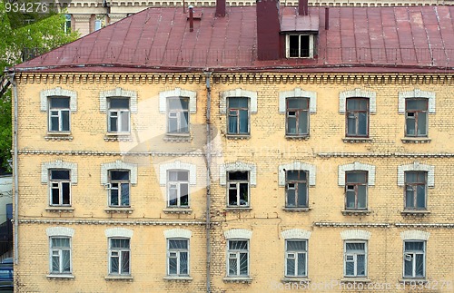 Image of facade of old urban building