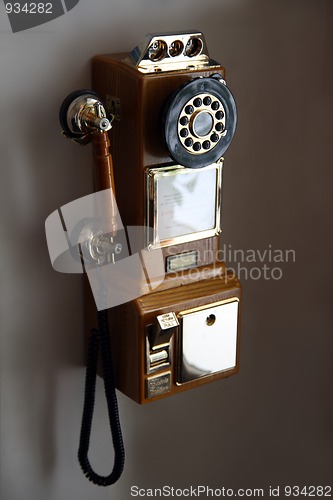 Image of old telephone on wall