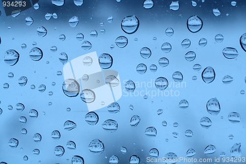 Image of rain drops on glass