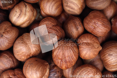 Image of hazelnuts close-up background