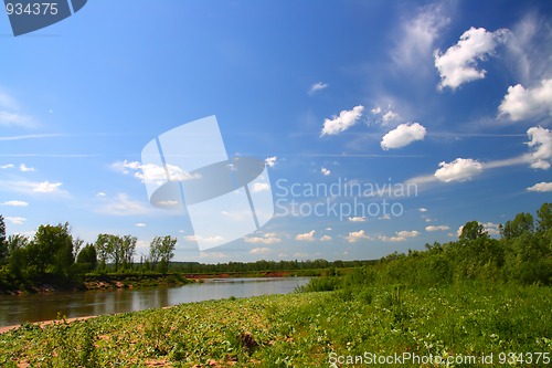 Image of summer landscape with river